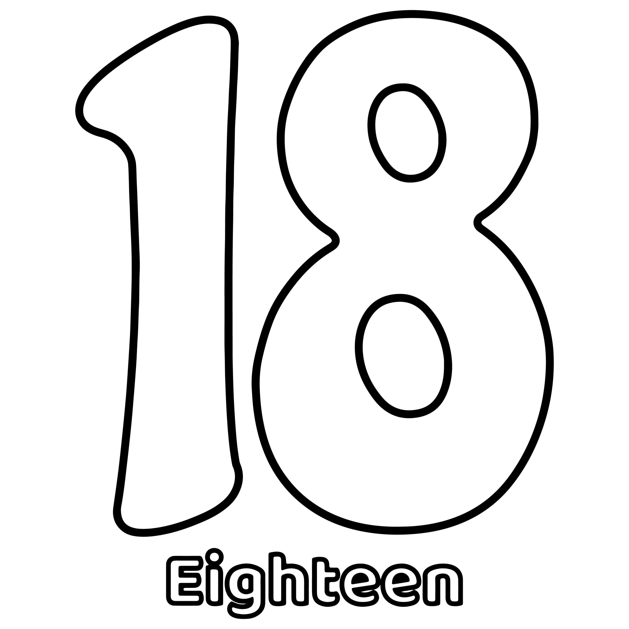 numbers coloring pages