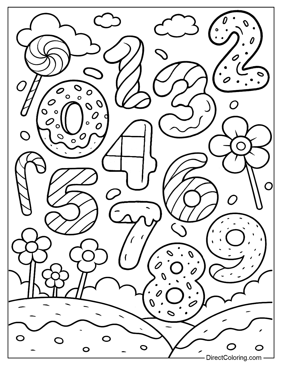 Numbers Coloring Pages Free PDF To Download And Print