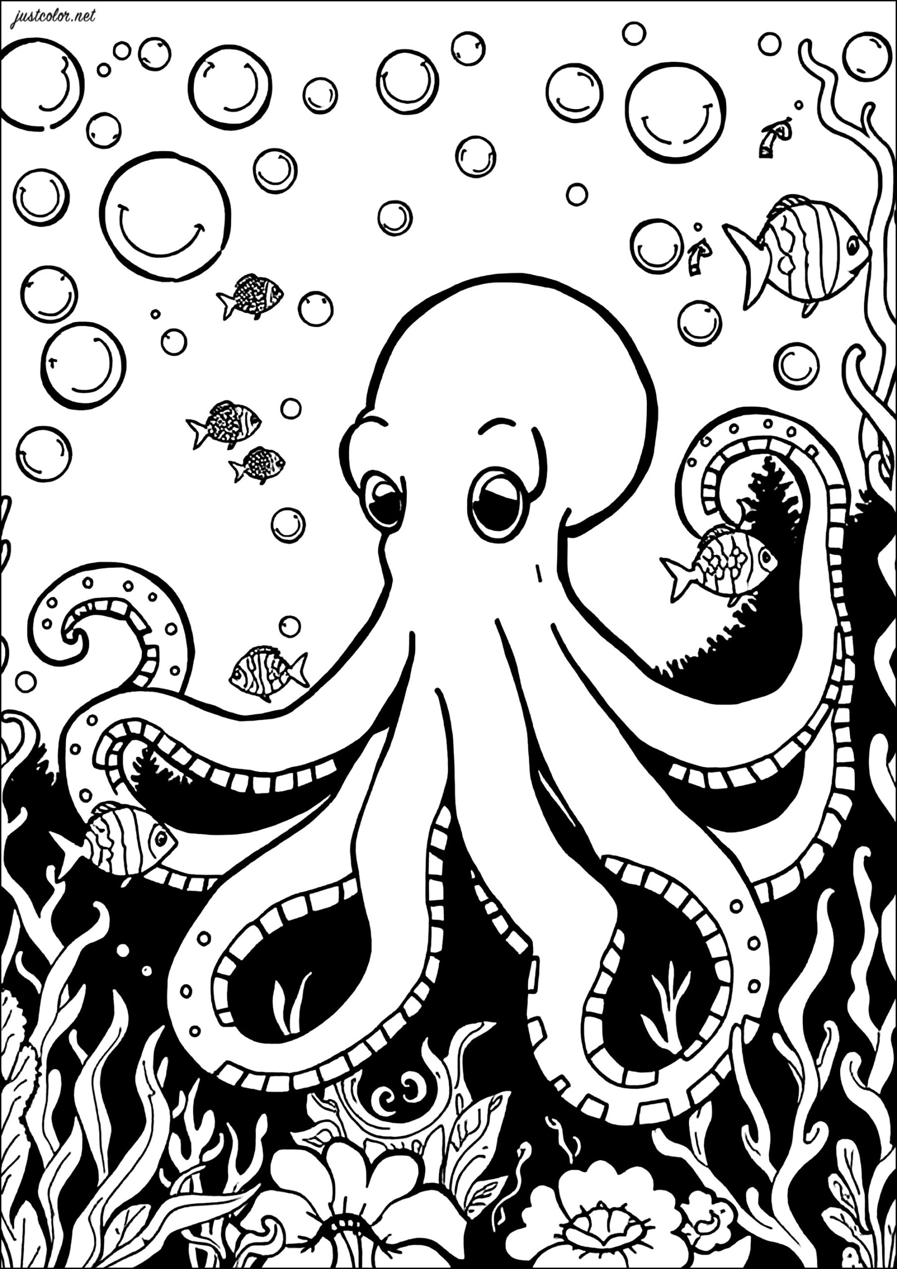 octopus coloring page