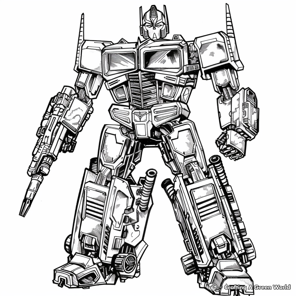 transformer coloring pages