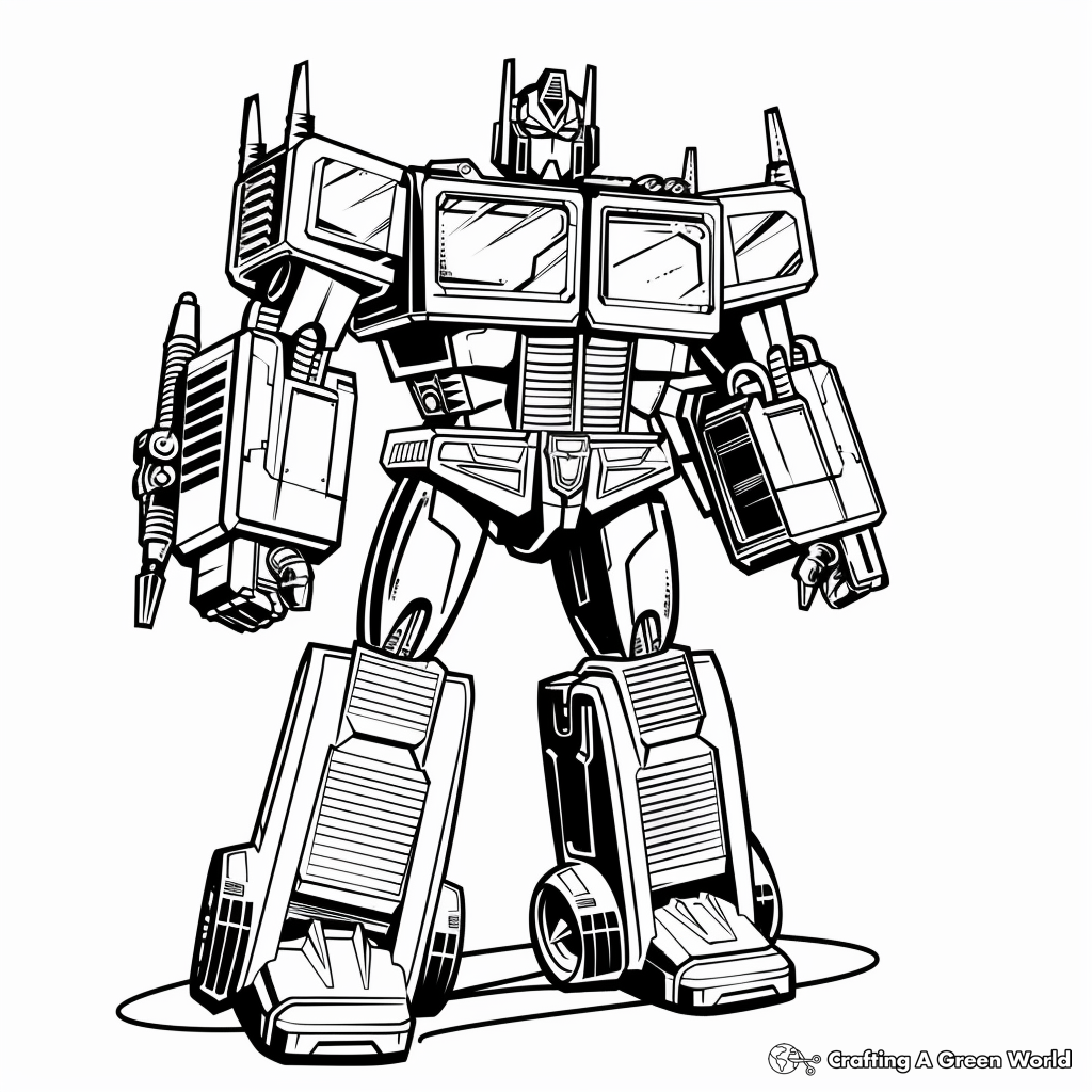 Optimus Prime Coloring Pages Free Printable