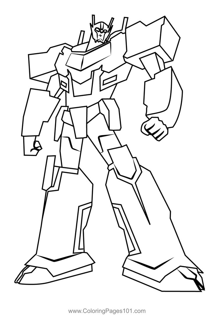 optimus prime coloring page