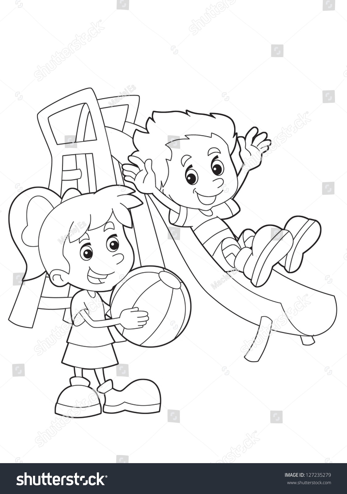 Page Exercises Kids Coloring Book Make Stock Illustration 127235279 Shutterstock