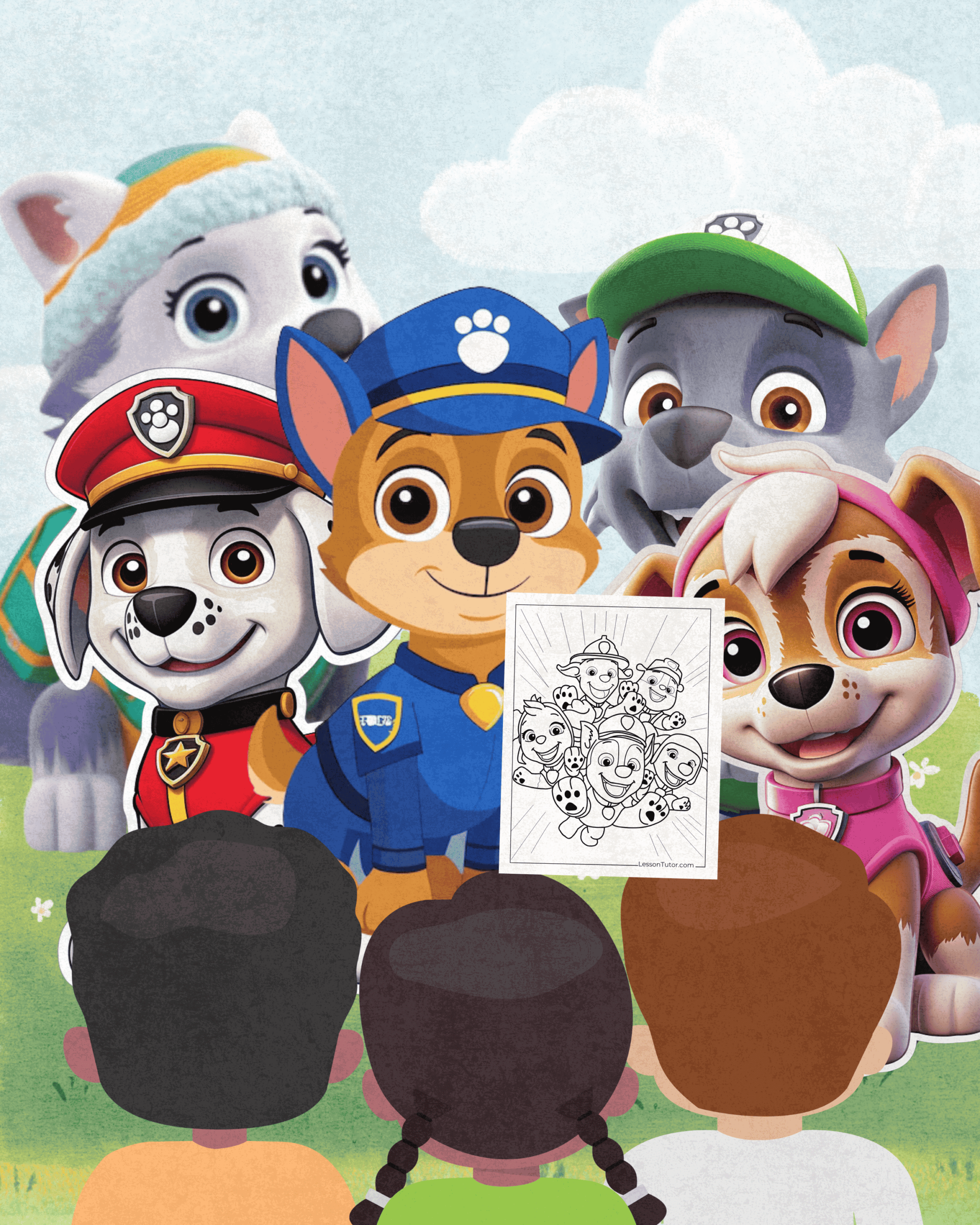 paw patrol coloring page