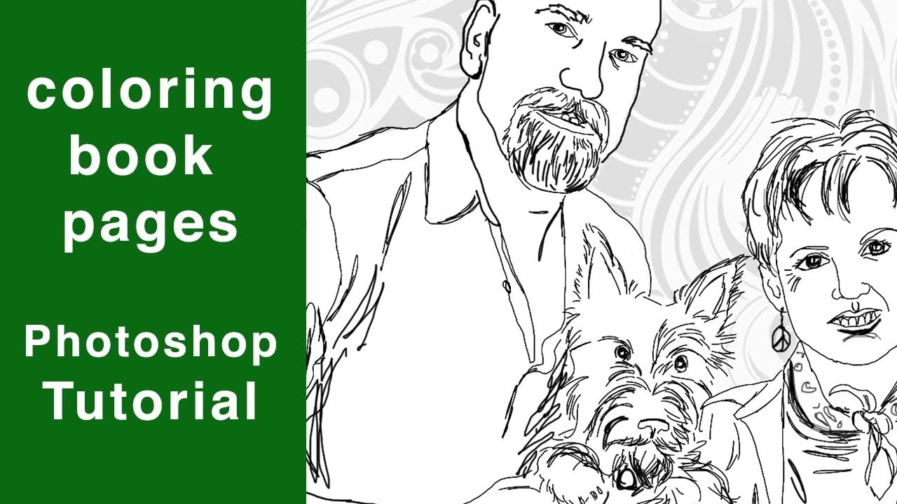 Photoshop Tutorial Coloring Book Pages Tracing In PS YouTube