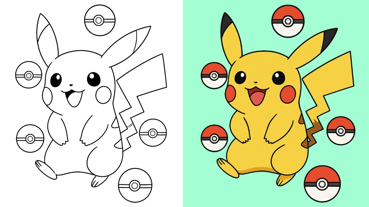 pikachu coloring page