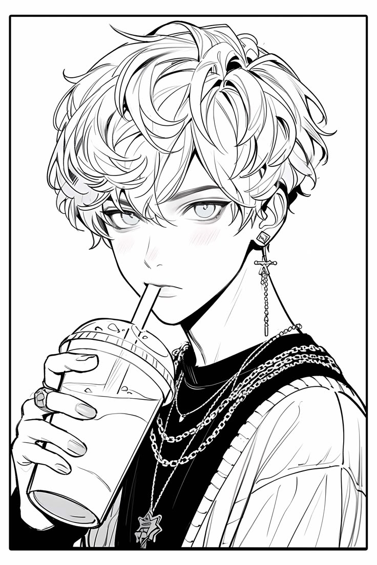 Pin By On Manga Coloring Book Cute Coloring Pages Anime Drawings