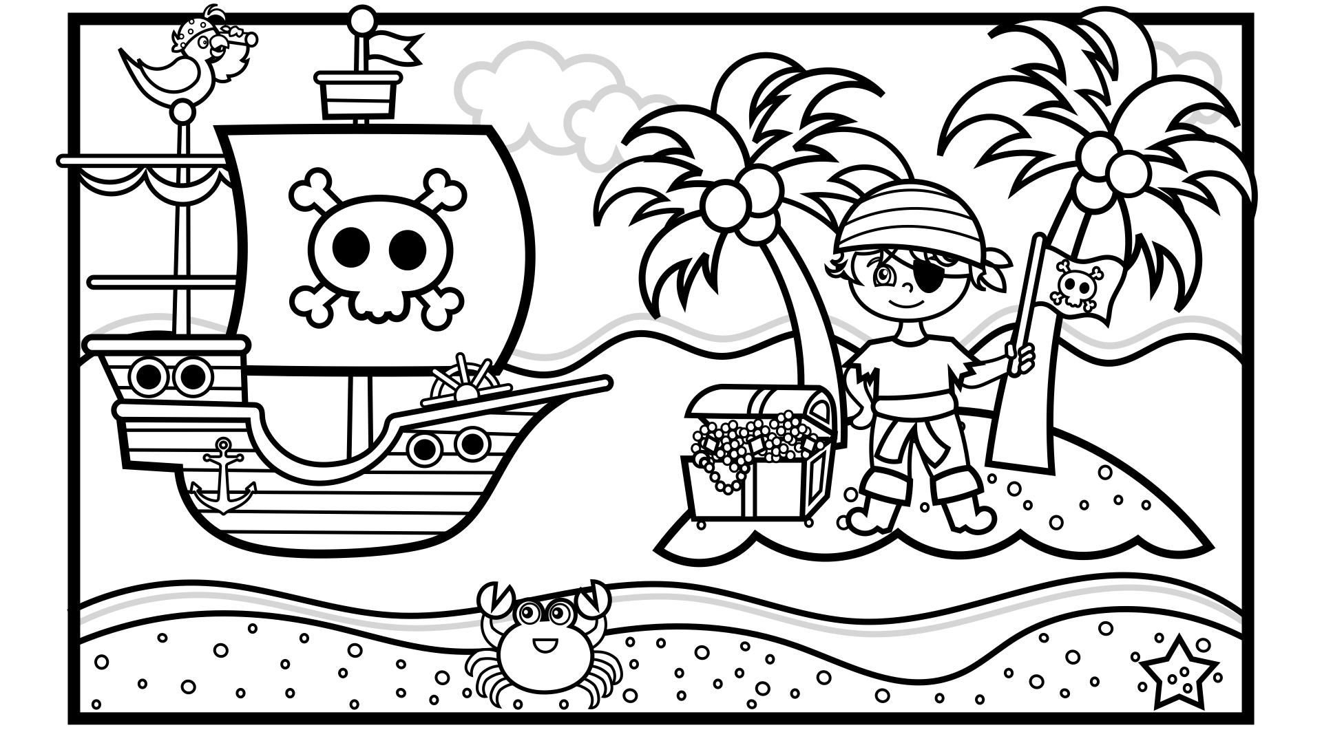 Pirate Coloring Pages Rainbow Playhouse