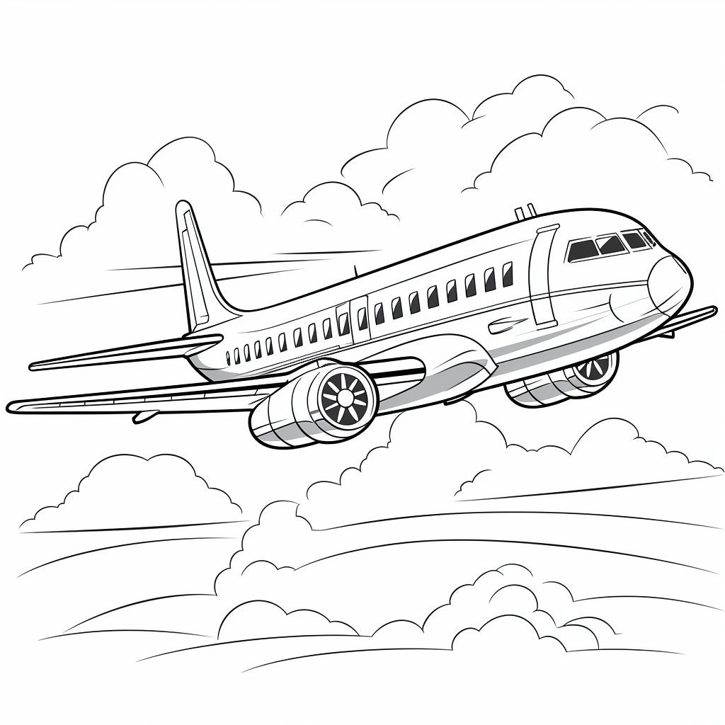 airplane coloring pages