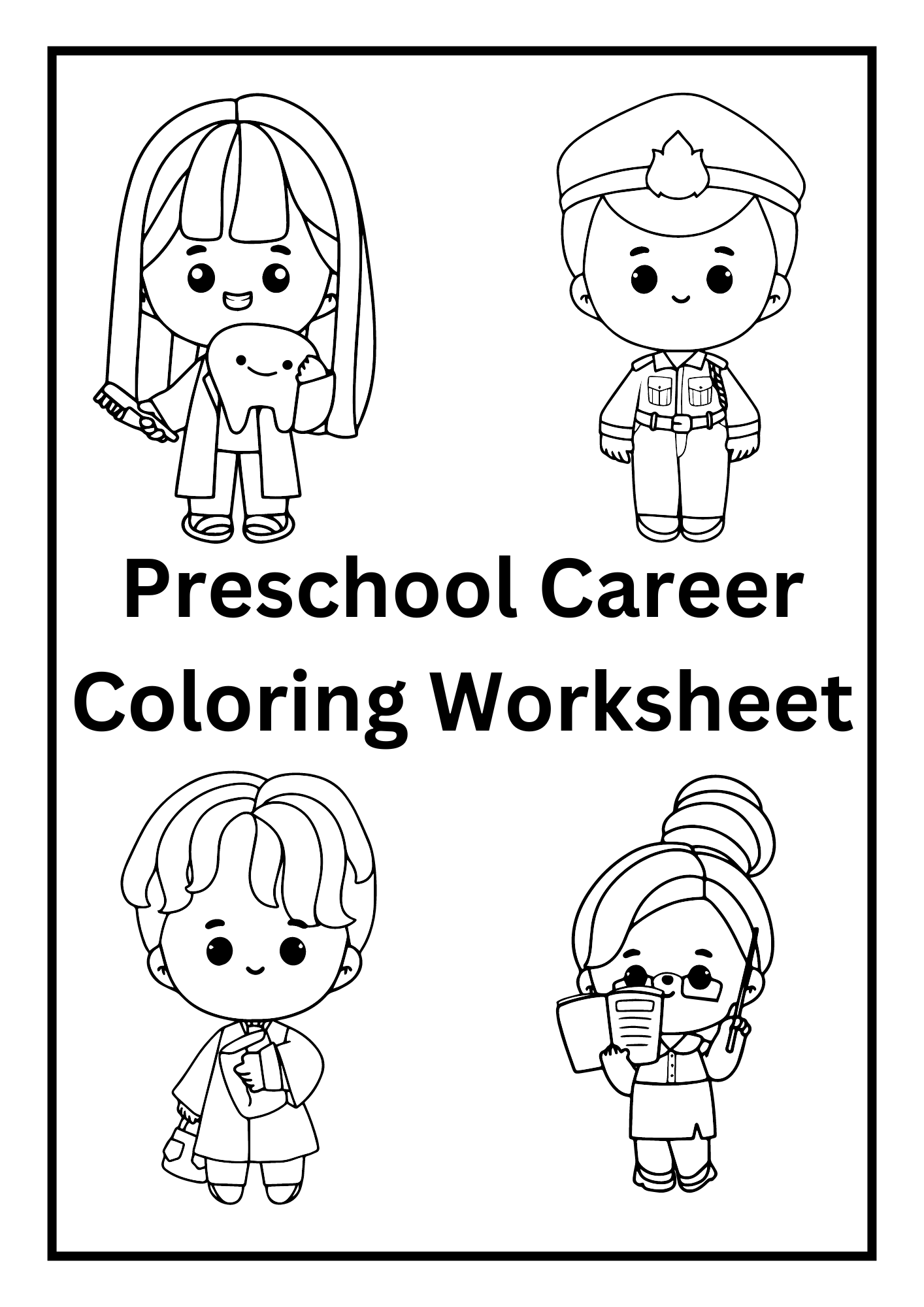 Preschool Career Coloring Worksheet Made By Teachers