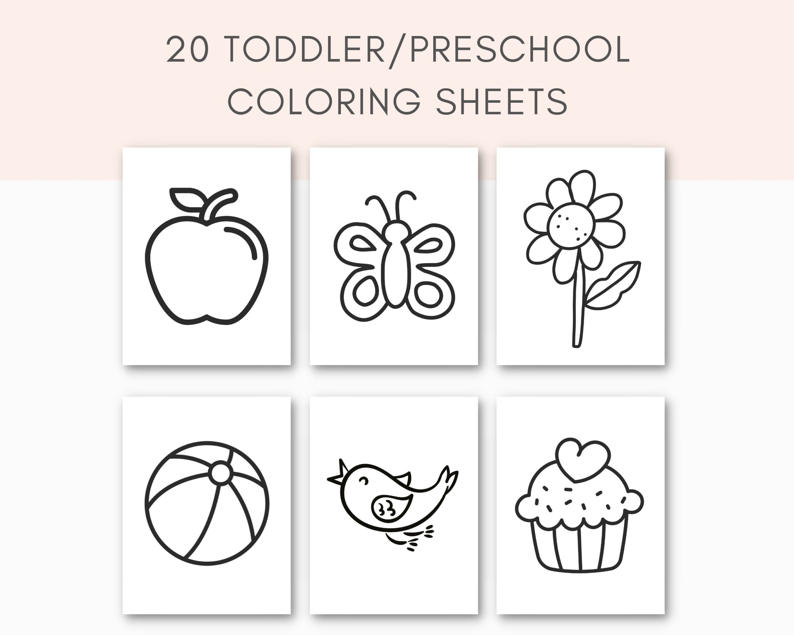 Preschool Coloring Printable Toddler Coloring Toddler Activities Cute Coloring Pages Nursery Coloring Kids Simple Coloring Sheets Etsy Finland