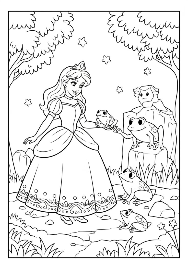princess and the frog coloring pages