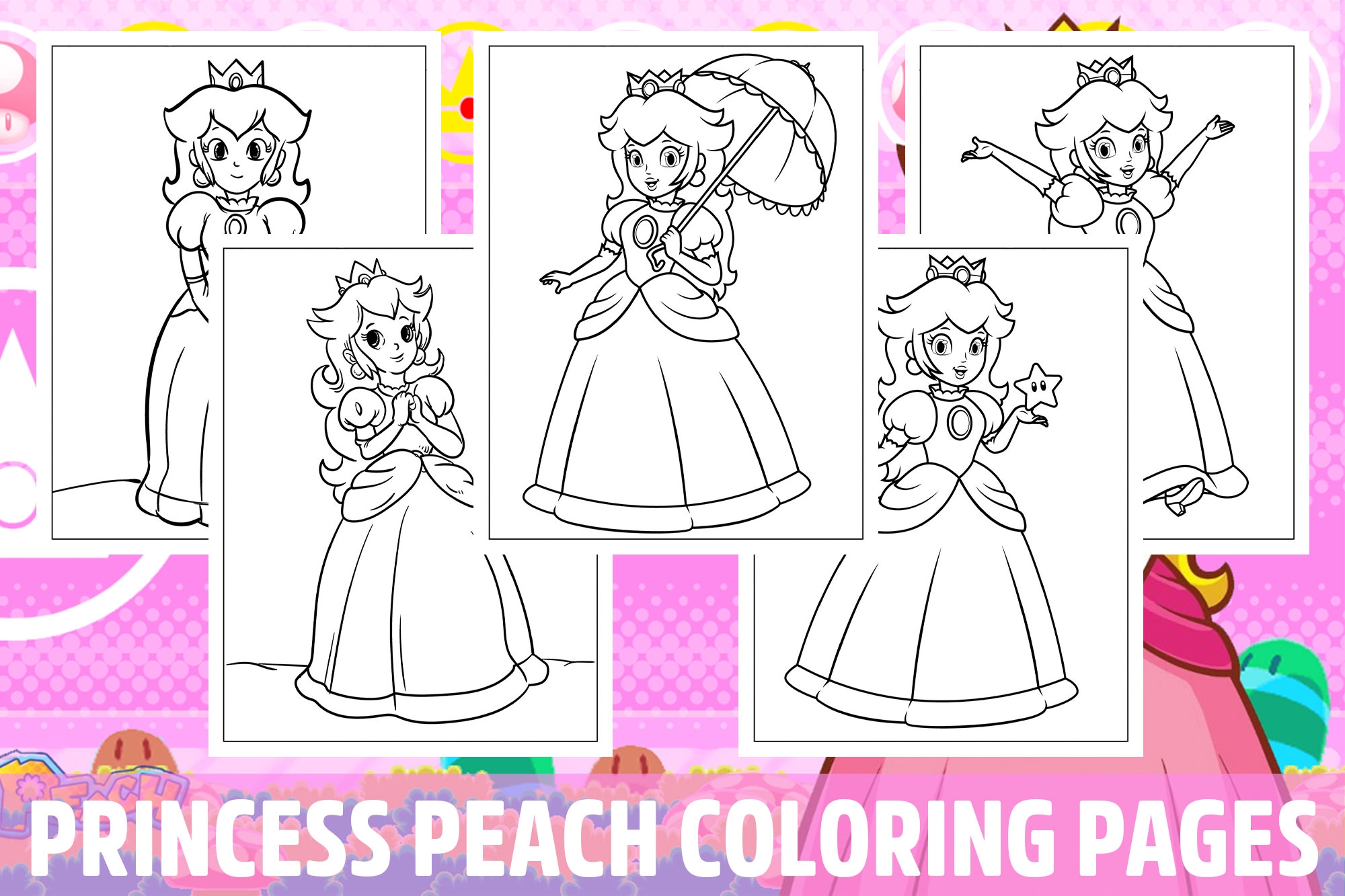 Princess Peach Coloring Pages For Kids Girls Boys Teens Activity School Made By Teachers