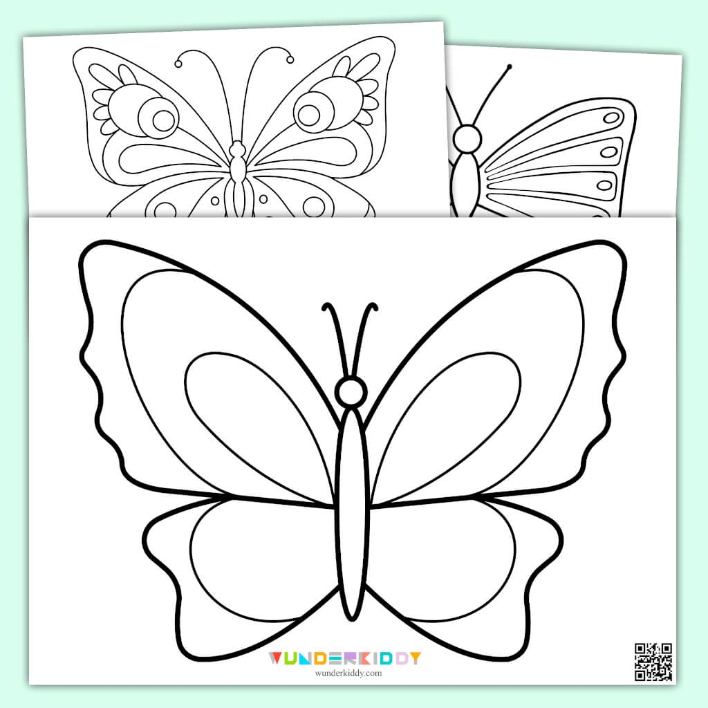 butterfly coloring pages preschool