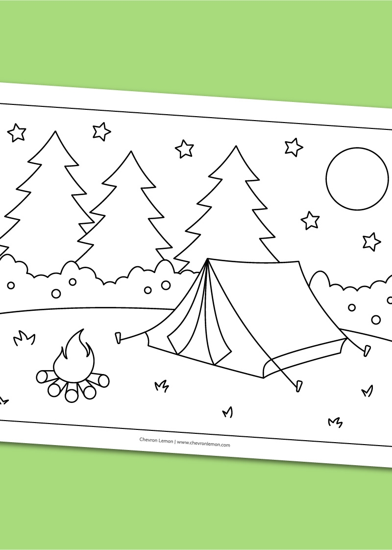 camping coloring pages