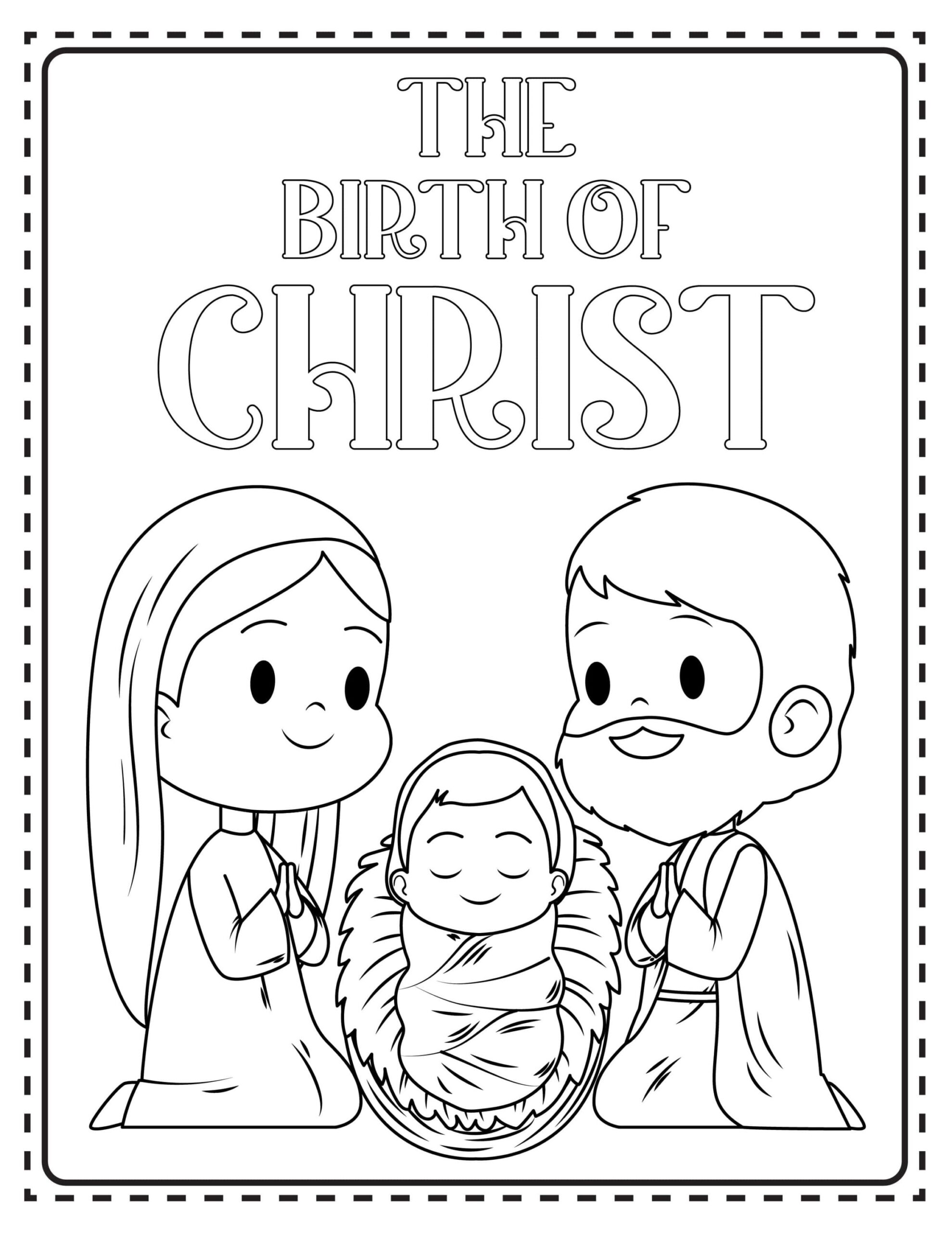 Printable Christmas Nativity Coloring Pages About A Mom