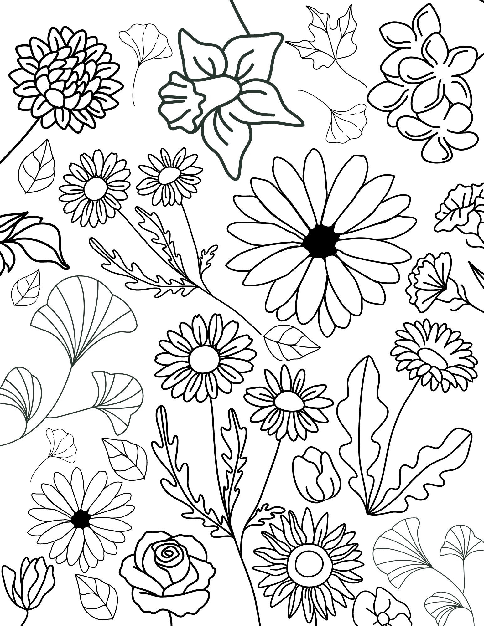 coloring pages flower