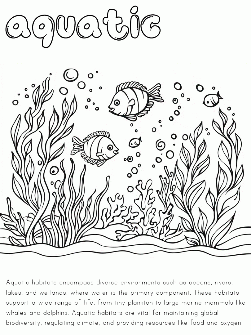 Printable Habitats Coloring Pages