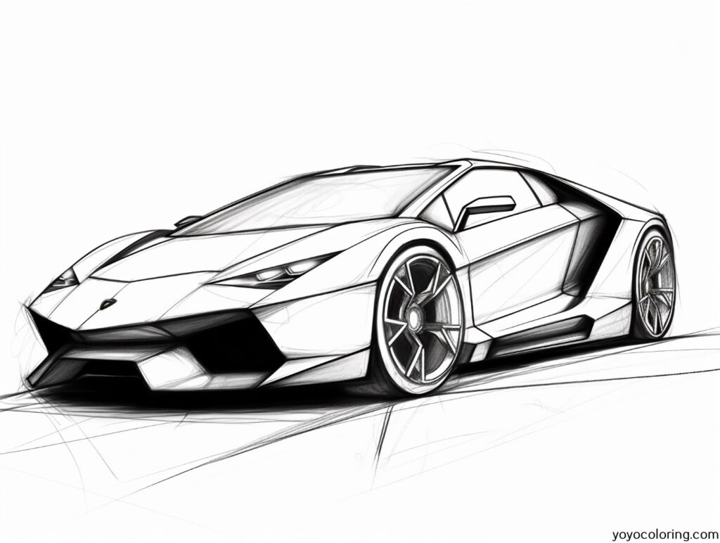 Printable Lamborghini Coloring Pages