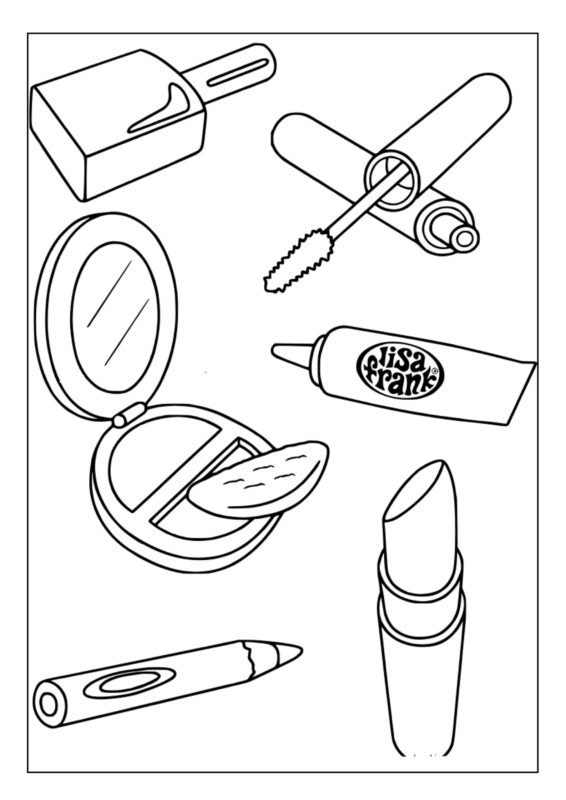 Printable Makeup Coloring Pages For Kids And Adults 95 Pages Instant Digital Download PDF Printable Cute Girl Face Coloring Sheets Etsy
