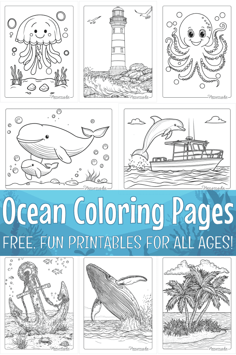 ocean animal coloring pages free