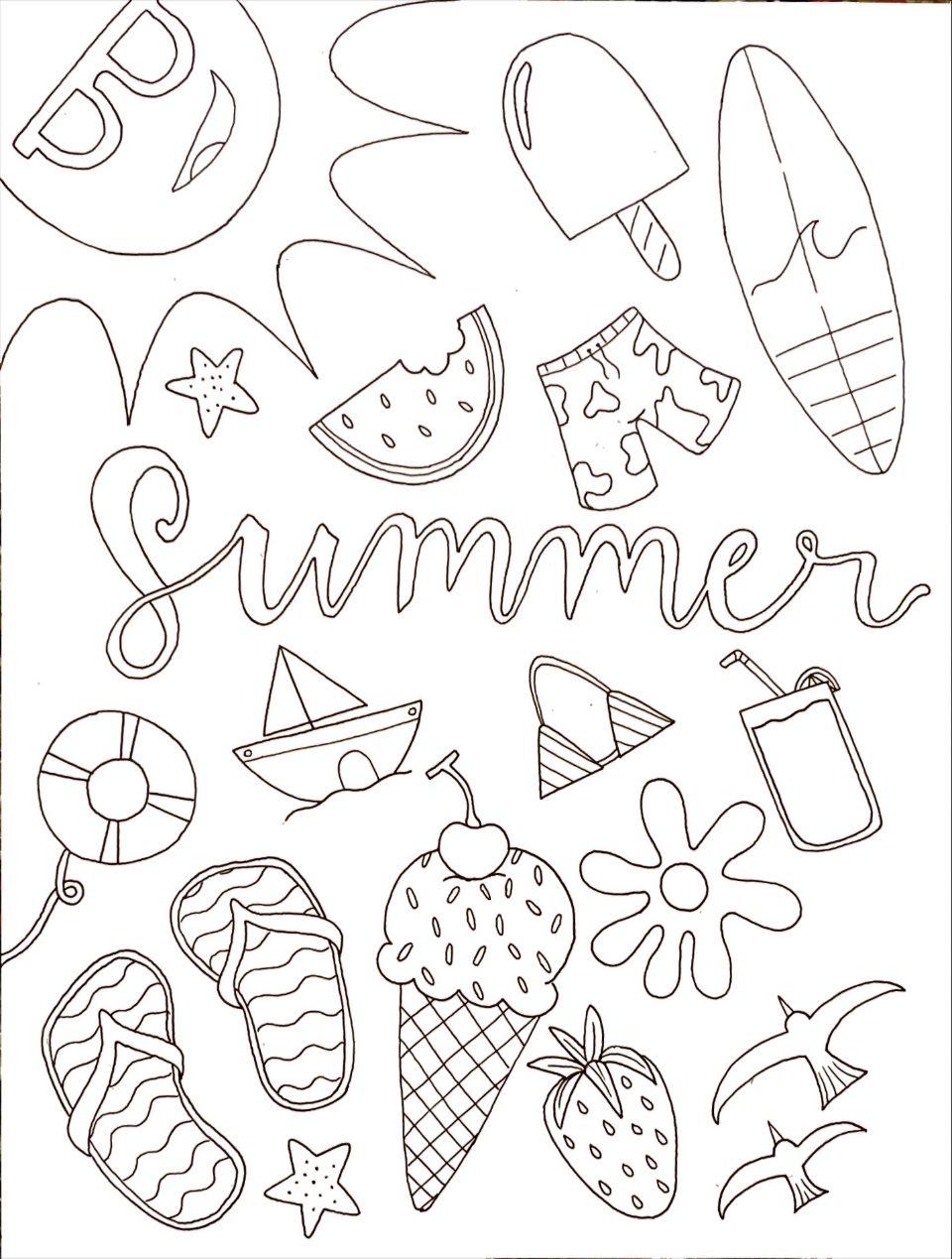 coloring pages for summer