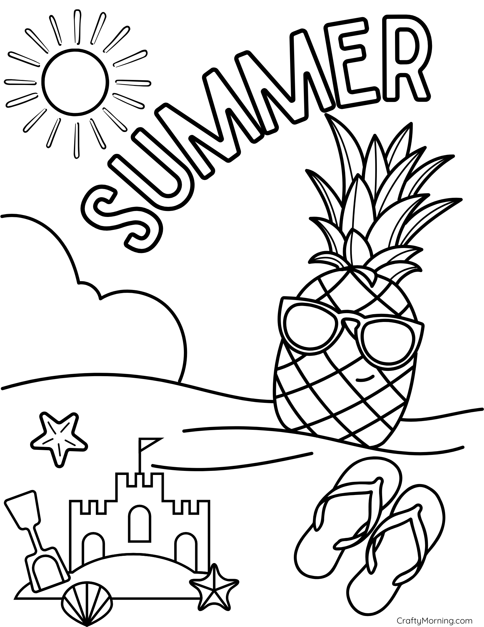 summer coloring pages for preschoolers