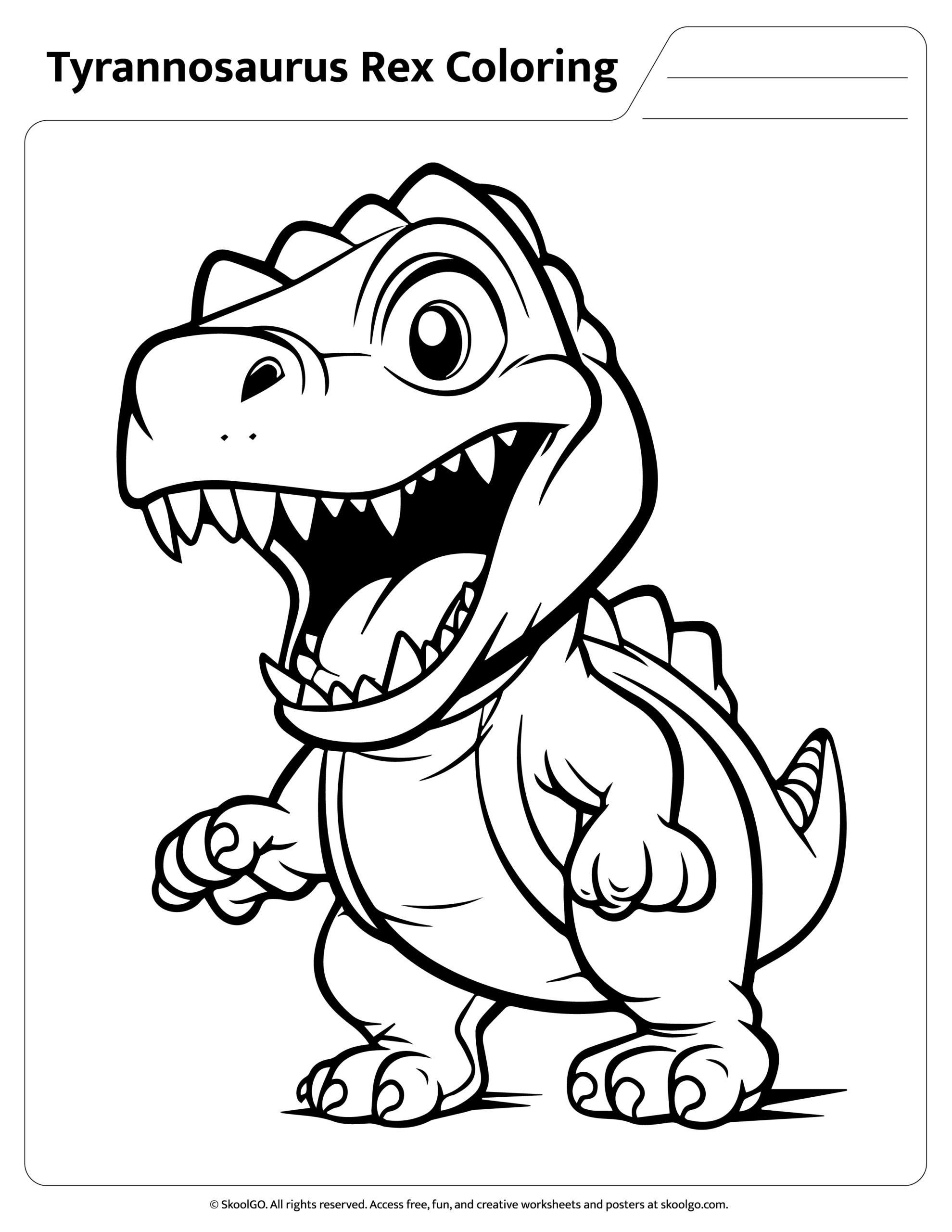 trex coloring page