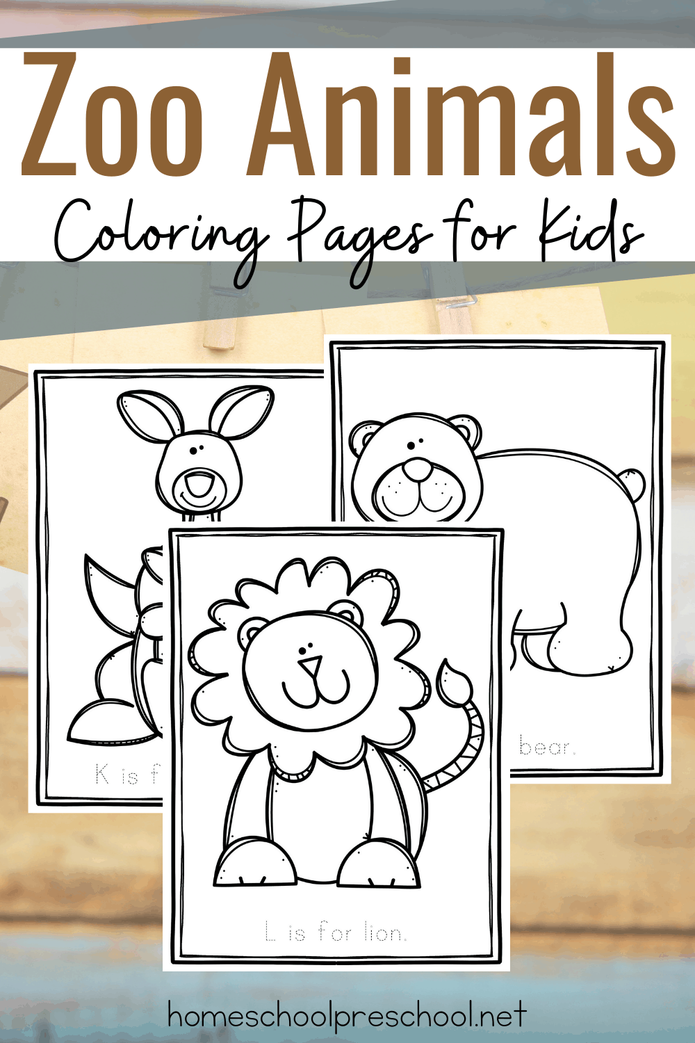 animals at the zoo coloring pages