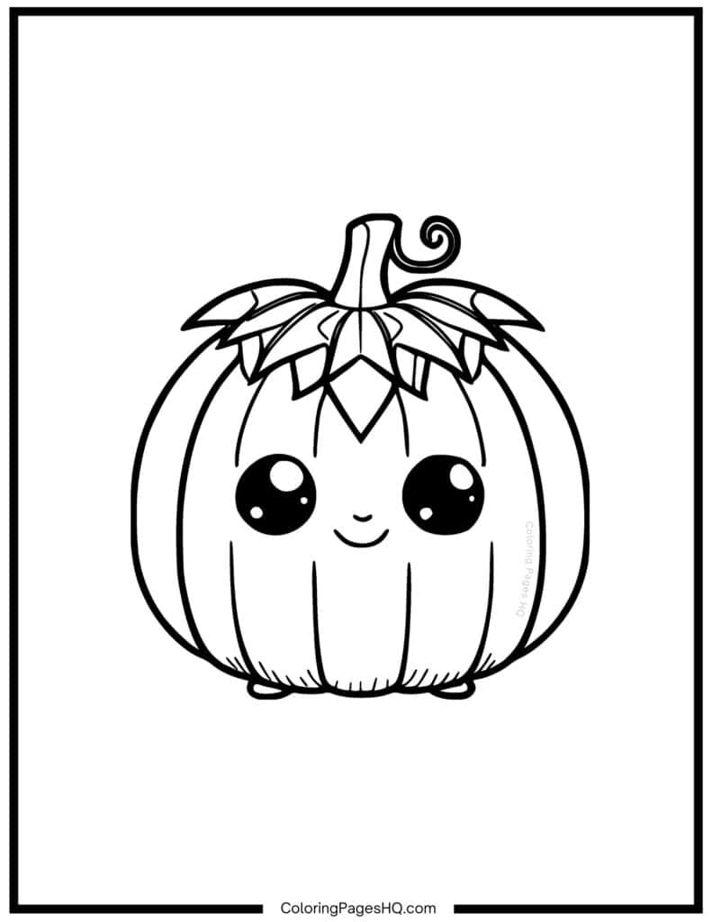 Pumpkin Coloring Pages Free PDF Printables Coloring Pages HQ