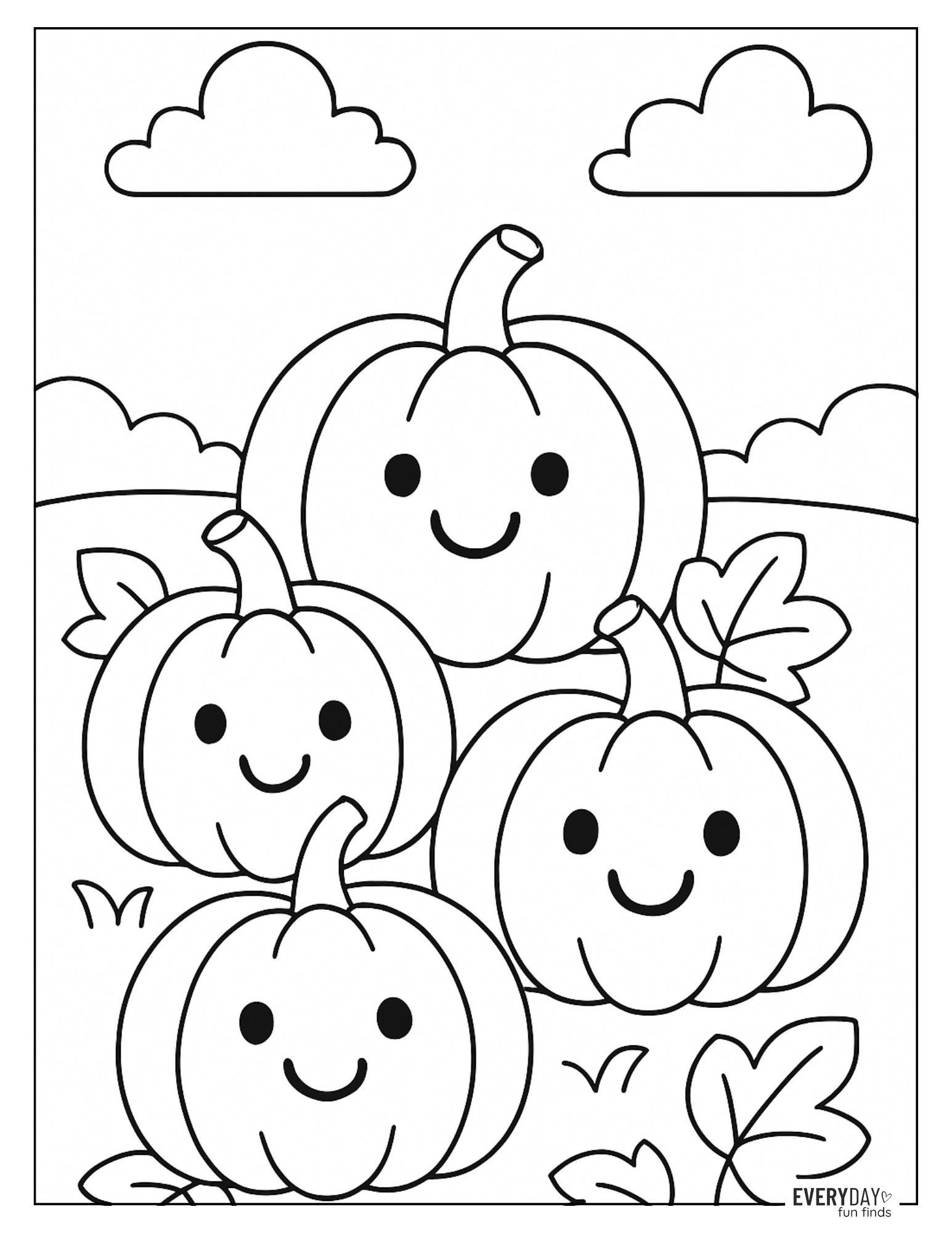 fall coloring pages for preschoolers