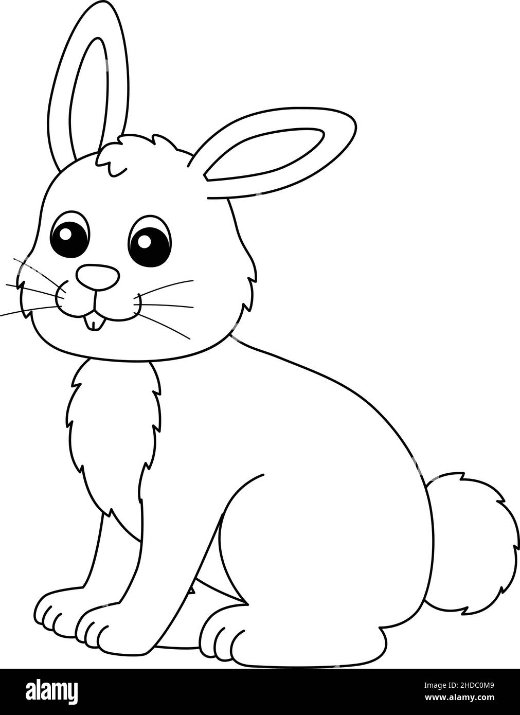 Rabbit Coloring Page Isolated For Kids Stock Vector Image Art Alamy