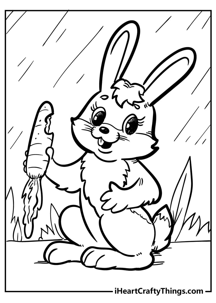 preschool bunny coloring pages