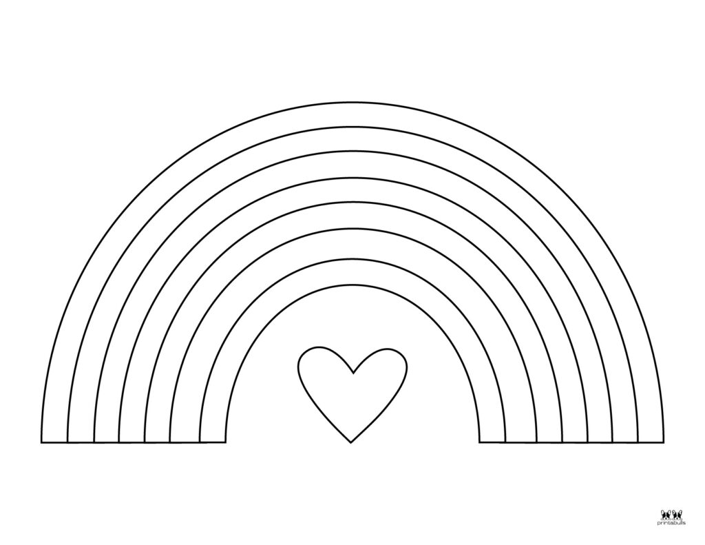 rainbow coloring page for preschool