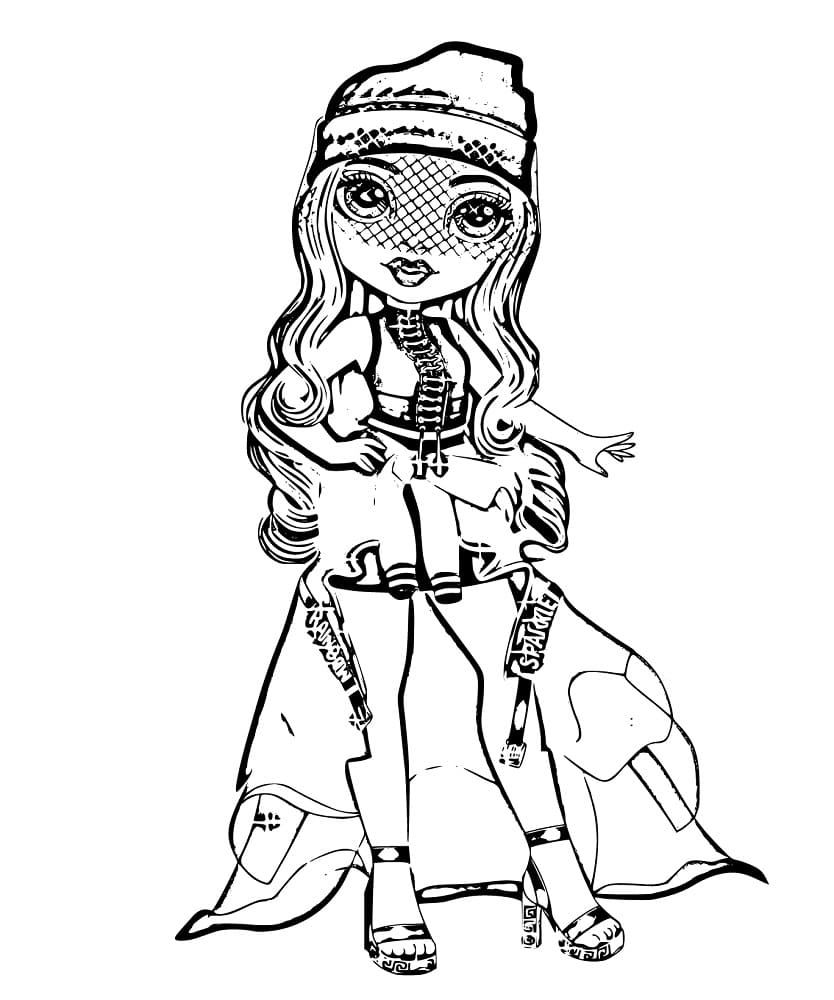 rainbow high coloring pages