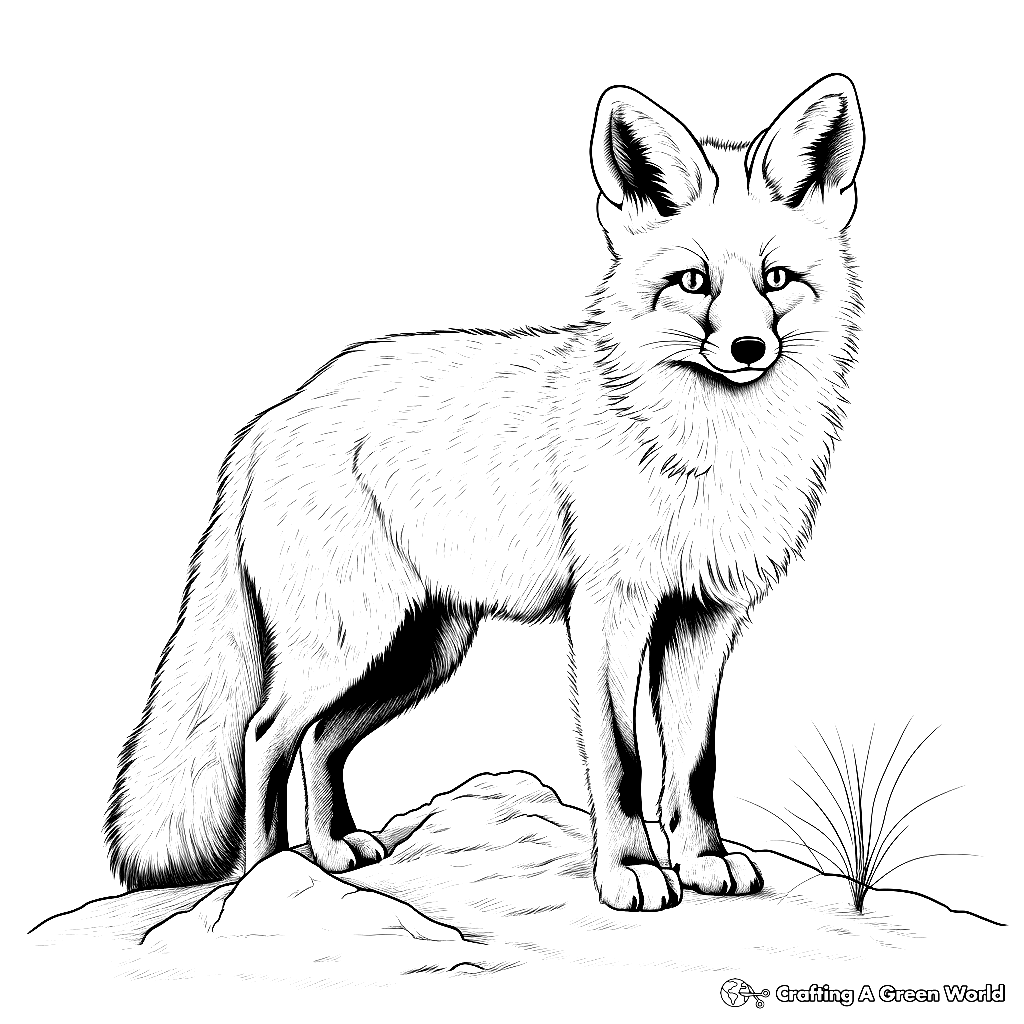fox coloring page