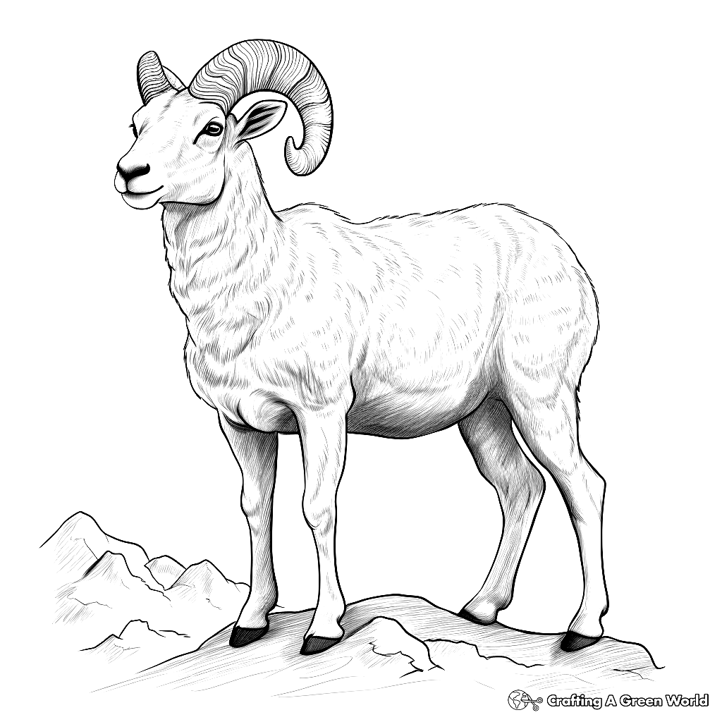 Realistic Sheep Coloring Pages Free Printable 