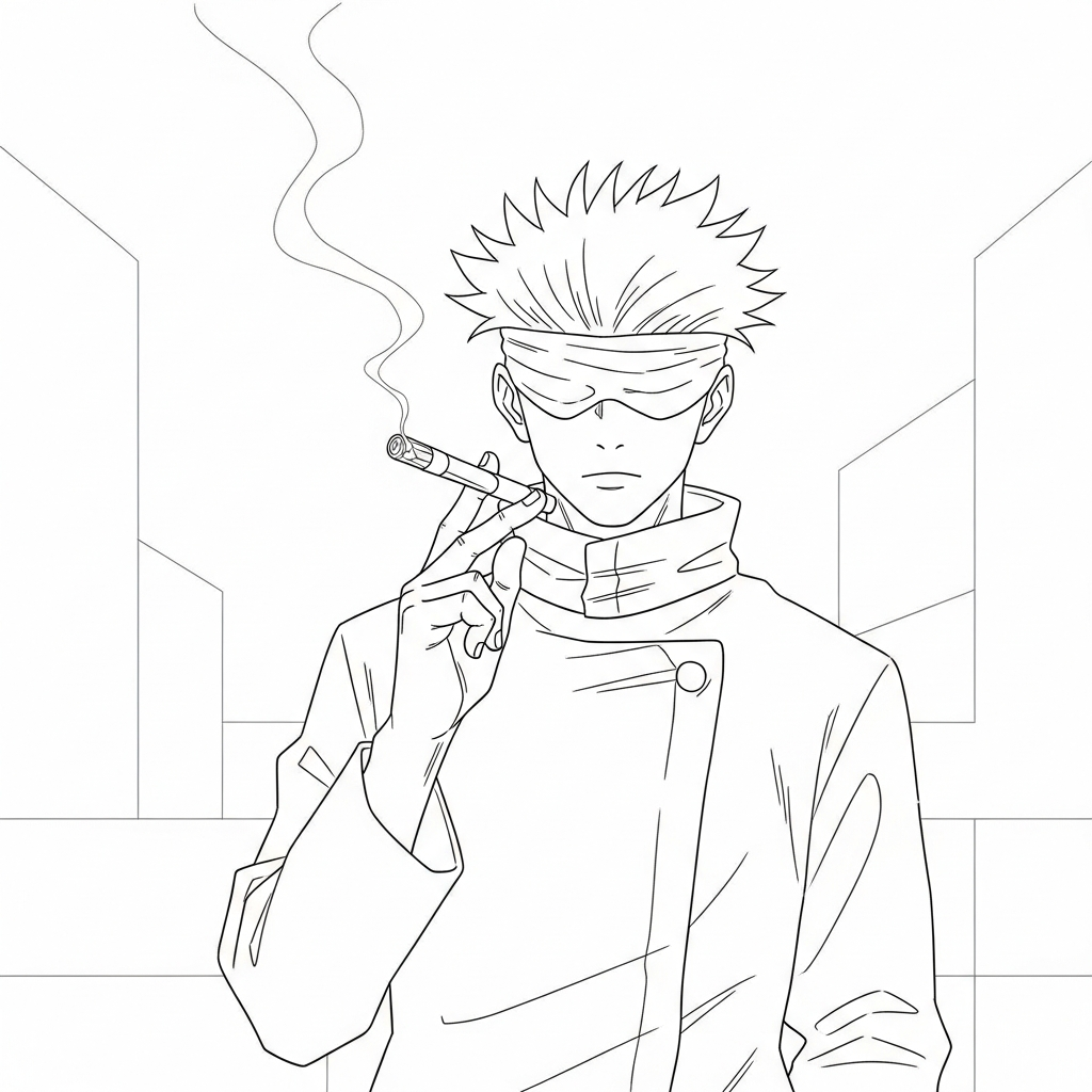 Relaxed Satoru Gojo Coloring app