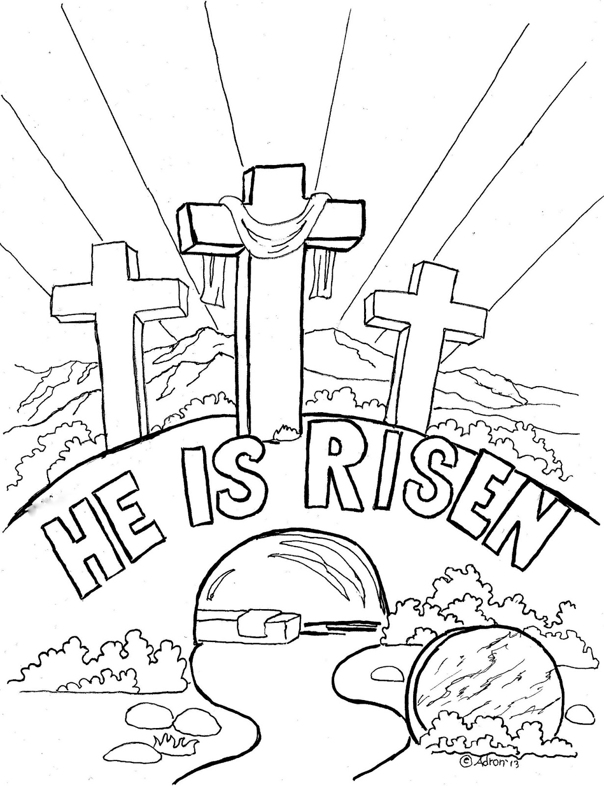 resurrection coloring pages for preschoolers