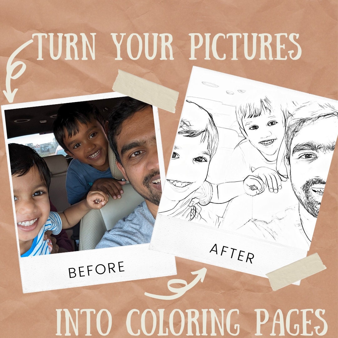 turn photo into coloring page