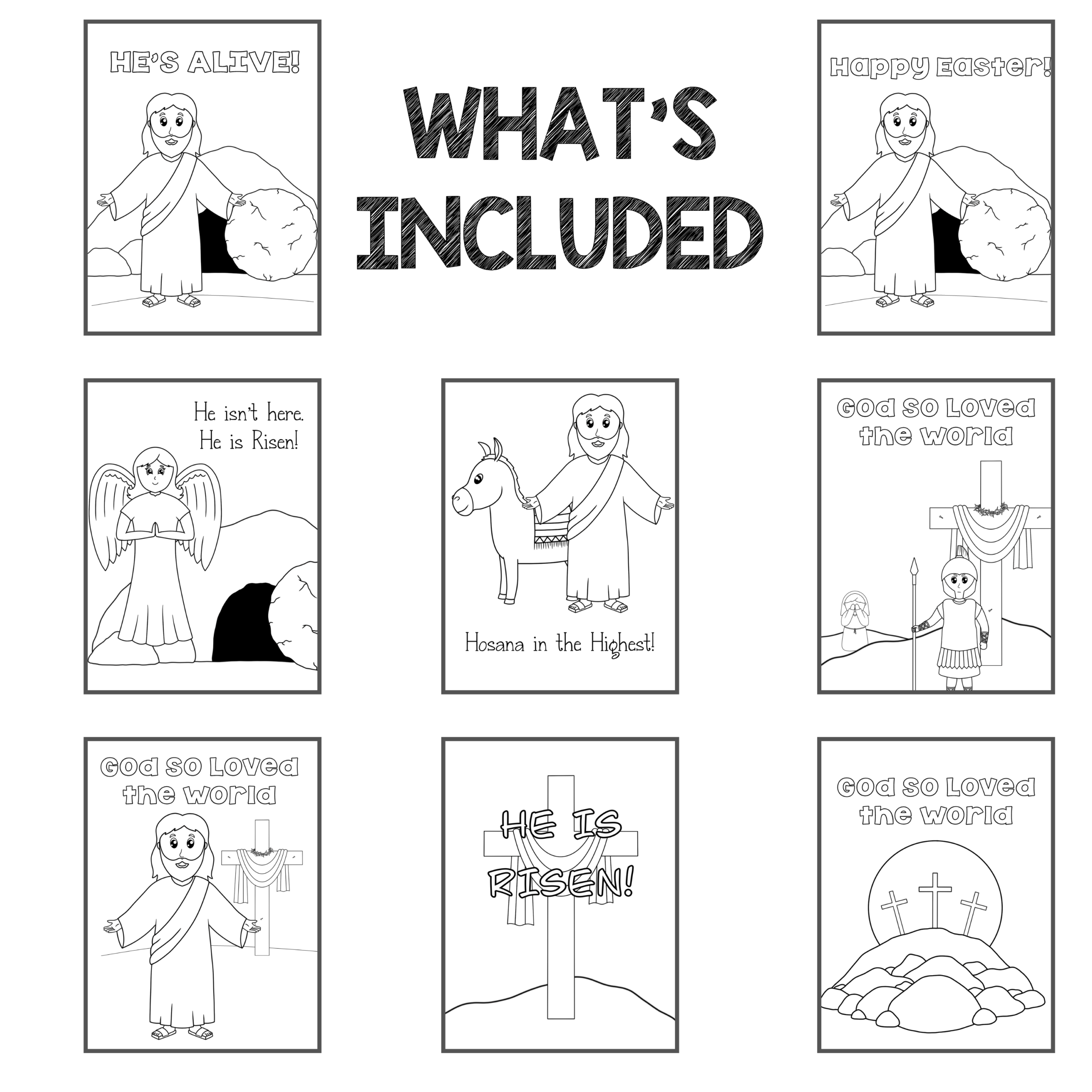 Resurrection Sunday Easter Coloring Pages Early Learning Source