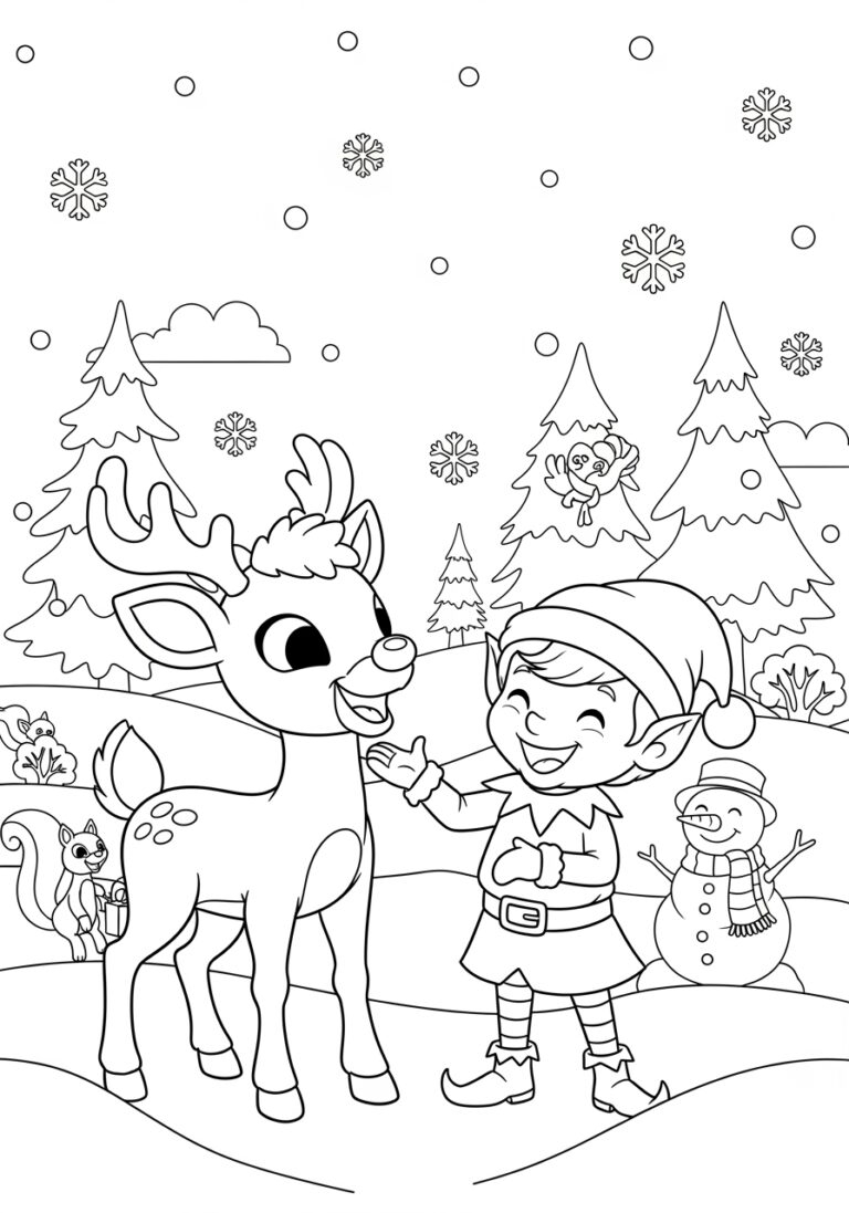 rudolph coloring pages