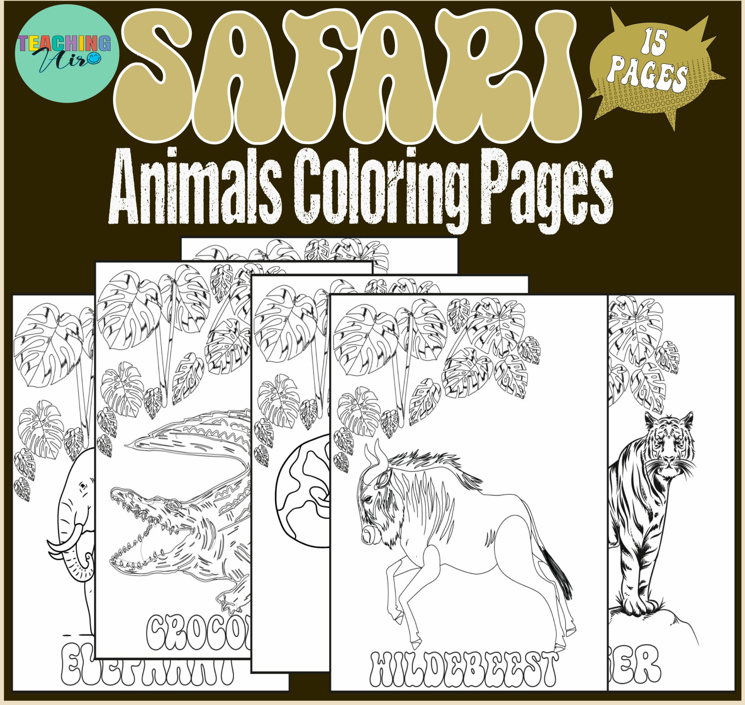 wildlife animal coloring pages
