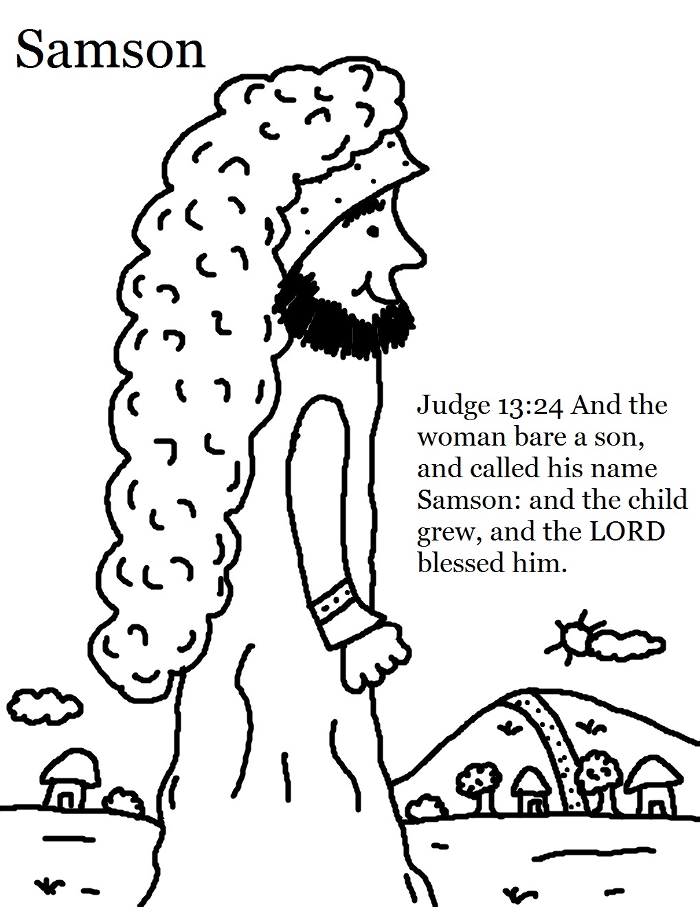 Samson And Delilah Coloring Pages