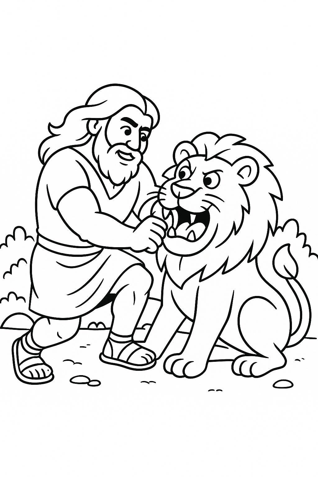 Samson Bible Story Coloring Pages Printable Kids Activity PDF Download Etsy