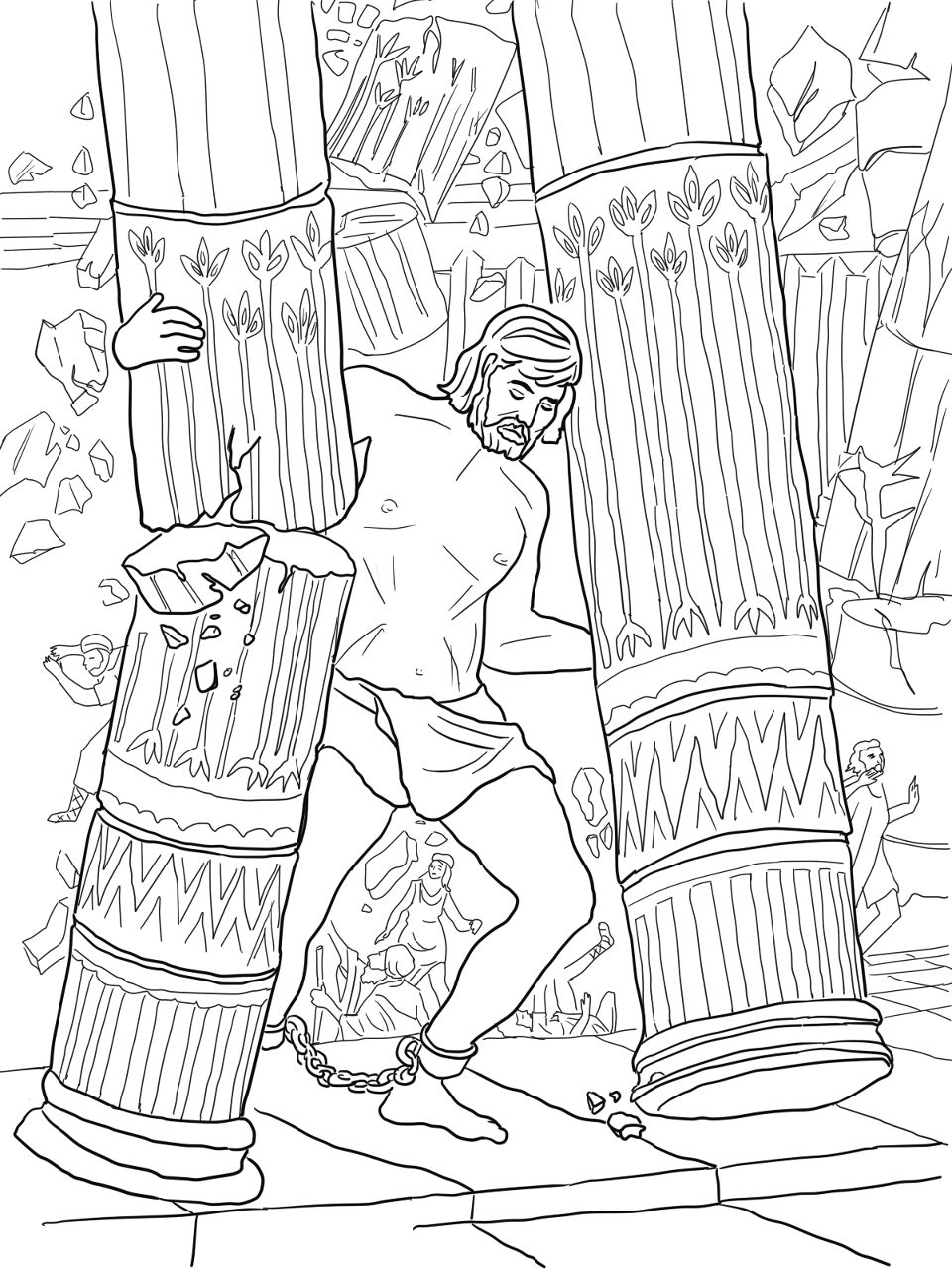 preschooler samson coloring page