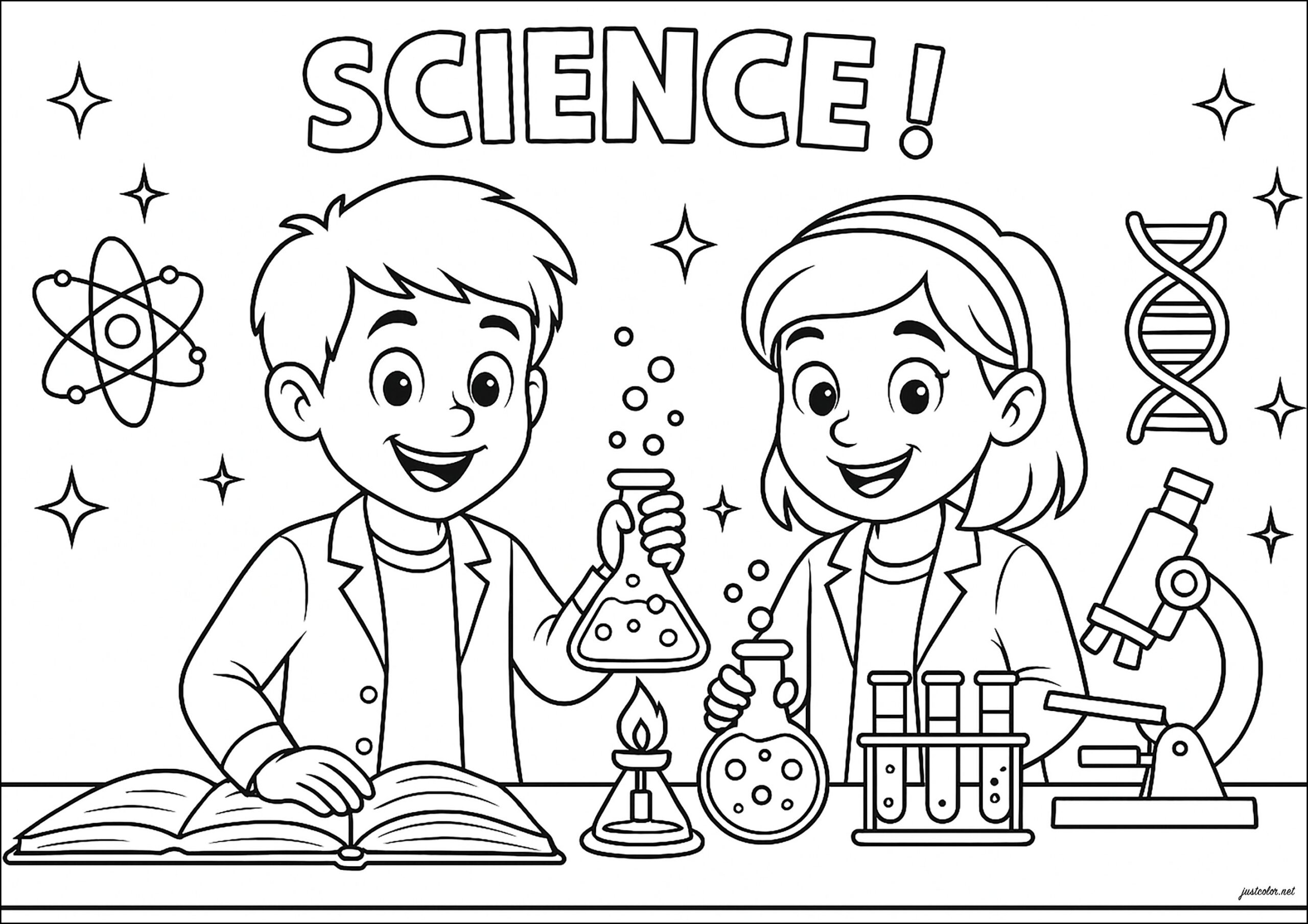 Science Is Fun Science Coloring Pages