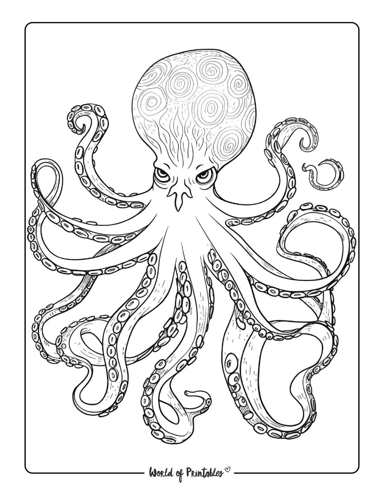 Sea Animal Coloring Pages For Kids Adults World Of Printables