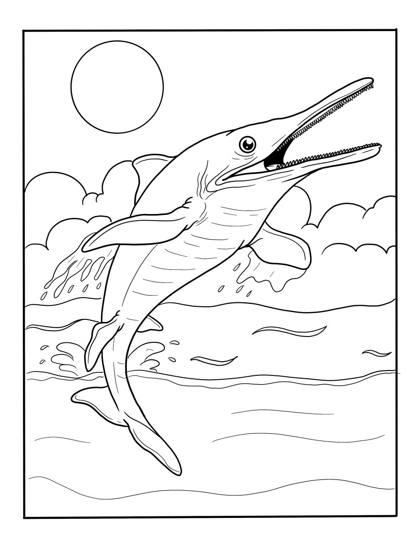 Sea Animals Coloring Sheets Free Printable Dinosaur Pictures To Color
