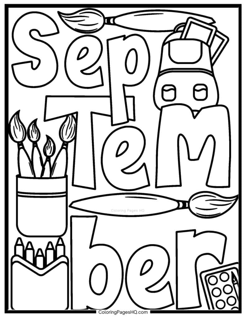september coloring pages